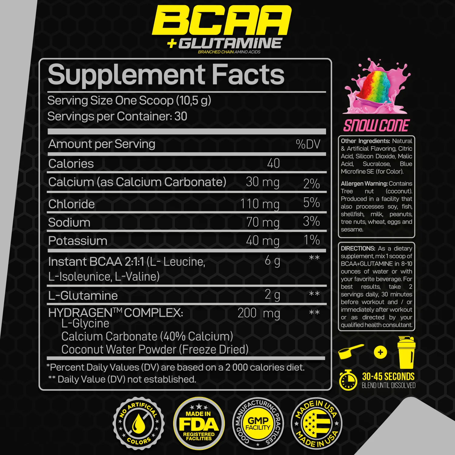BCAA'S + Glutamine with Hydragen Complex - Recover - Build - Hydration - Image 31