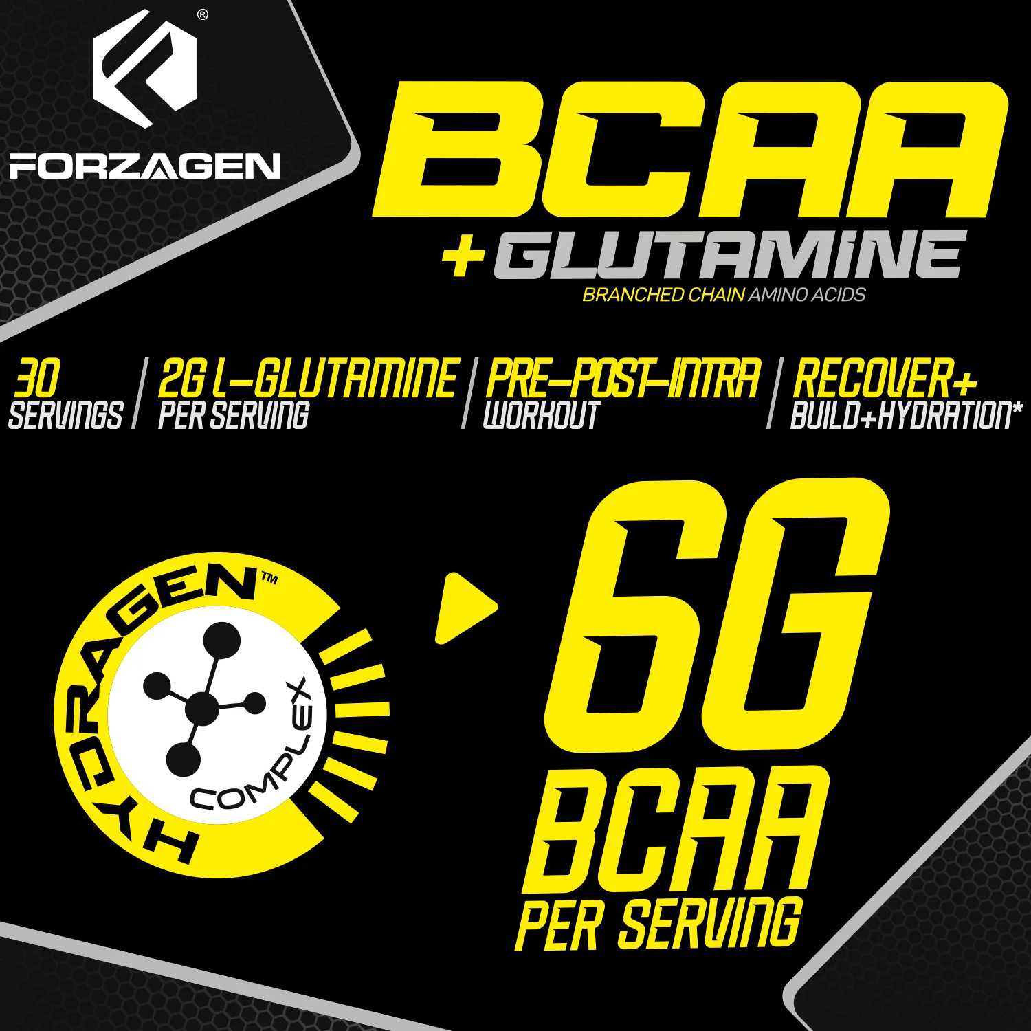 BCAA'S + Glutamine with Hydragen Complex - Recover - Build - Hydration - Image 32