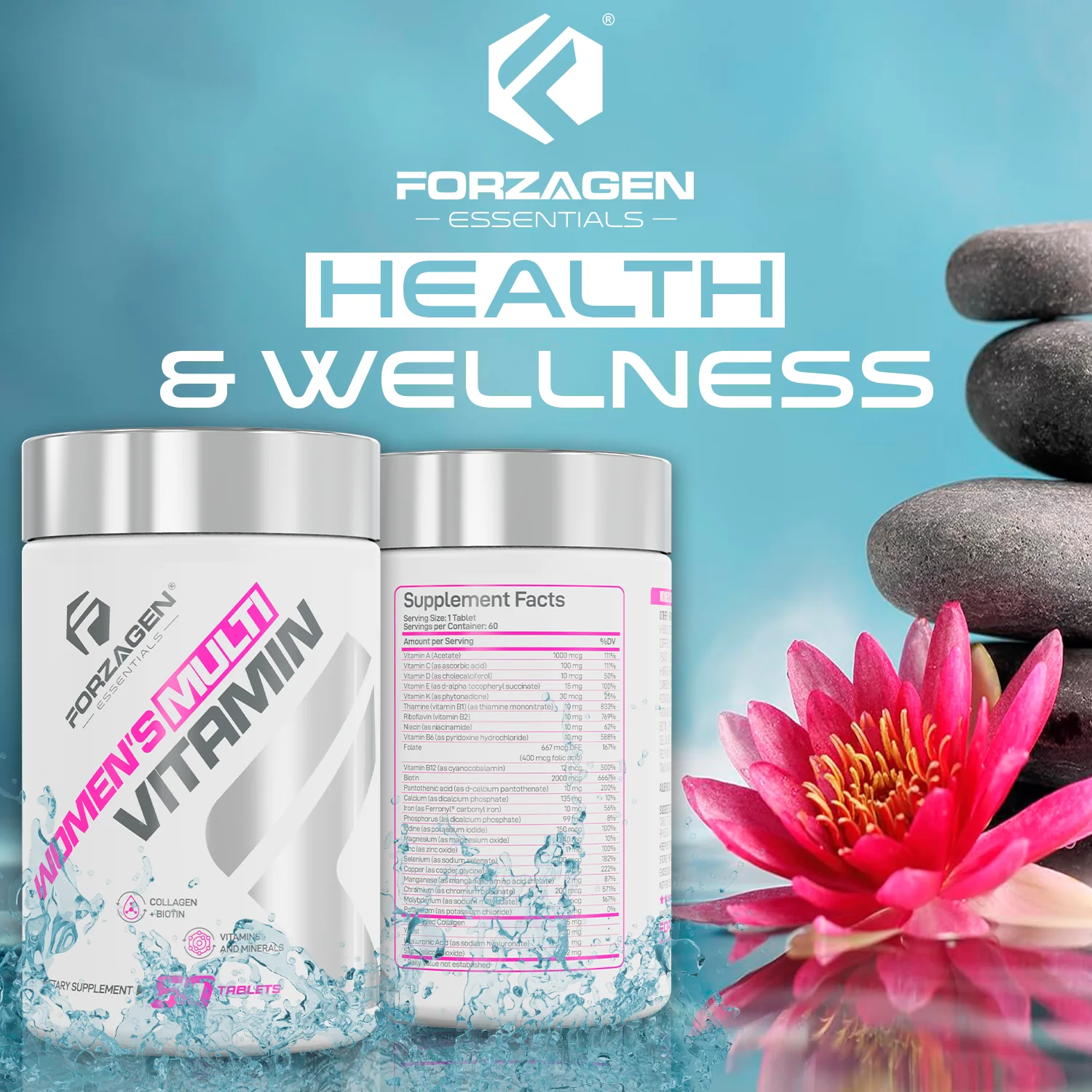 Forzagen Women's Multivitamin - Vital Women 60 Tabs - Image 5