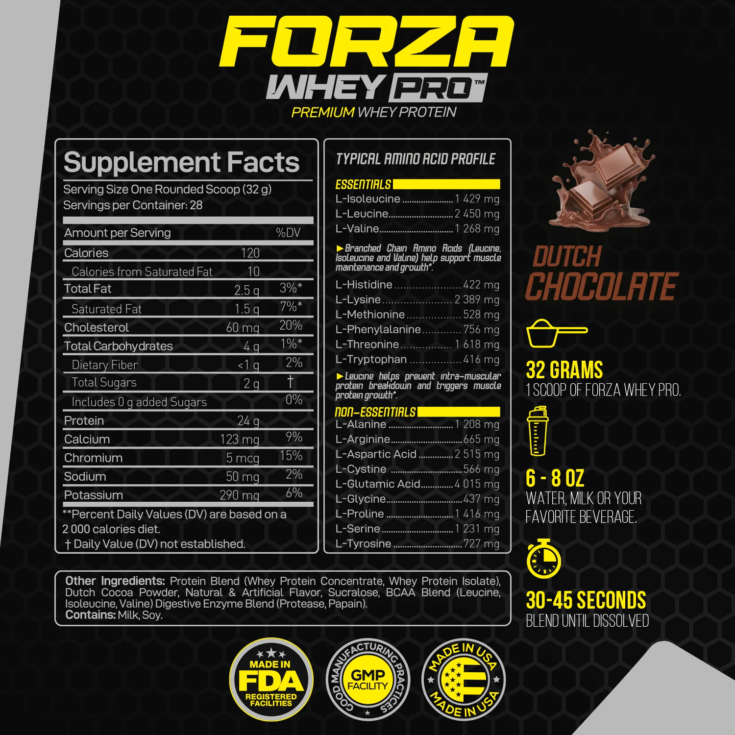 Protein Powder Forza Whey PRO 2 LBS - 28+ SERVINGS - Image 25